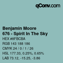 Farbcode: Benjamin Moore - 676 - Spirit In The Sky | qconv.com