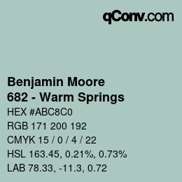 Color code: Benjamin Moore - 682 - Warm Springs | qconv.com