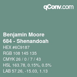 Color code: Benjamin Moore - 684 - Shenandoah | qconv.com