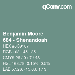 Código de color: Benjamin Moore - 684 - Shenandoah | qconv.com