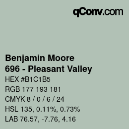 Farbcode: Benjamin Moore - 696 - Pleasant Valley | qconv.com