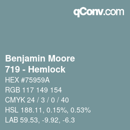 Código de color: Benjamin Moore - 719 - Hemlock | qconv.com