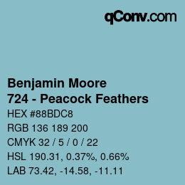 Farbcode: Benjamin Moore - 724 - Peacock Feathers | qconv.com