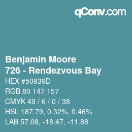 Color code: Benjamin Moore - 726 - Rendezvous Bay | qconv.com