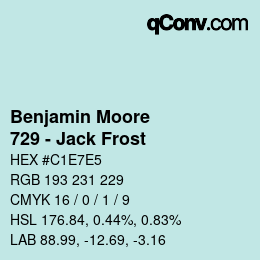 Farbcode: Benjamin Moore - 729 - Jack Frost | qconv.com
