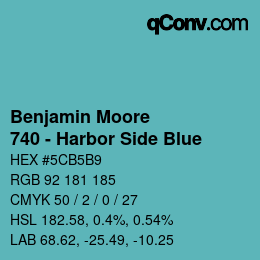 カラーコード: Benjamin Moore - 740 - Harbor Side Blue | qconv.com