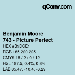 Color code: Benjamin Moore - 743 - Picture Perfect | qconv.com