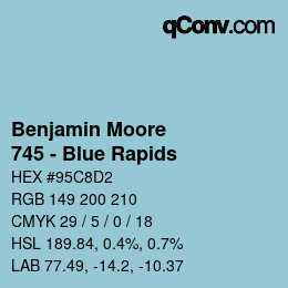 Color code: Benjamin Moore - 745 - Blue Rapids | qconv.com