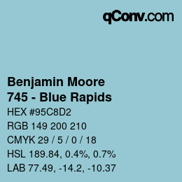 Color code: Benjamin Moore - 745 - Blue Rapids | qconv.com