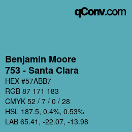 Código de color: Benjamin Moore - 753 - Santa Clara | qconv.com