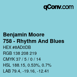 Color code: Benjamin Moore - 758 - Rhythm And Blues | qconv.com