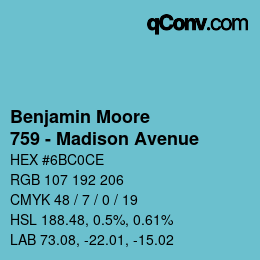 Code couleur: Benjamin Moore - 759 - Madison Avenue | qconv.com