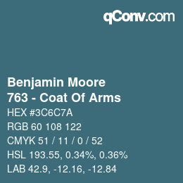 Farbcode: Benjamin Moore - 763 - Coat Of Arms | qconv.com