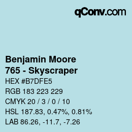 Farbcode: Benjamin Moore - 765 - Skyscraper | qconv.com