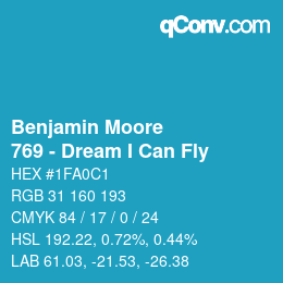 Farbcode: Benjamin Moore - 769 - Dream I Can Fly | qconv.com