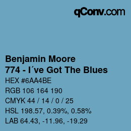 Farbcode: Benjamin Moore - 774 - I´ve Got The Blues | qconv.com