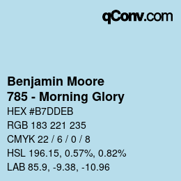 カラーコード: Benjamin Moore - 785 - Morning Glory | qconv.com