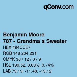 Código de color: Benjamin Moore - 787 - Grandma´s Sweater | qconv.com