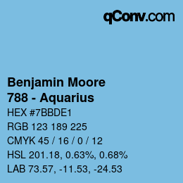 Código de color: Benjamin Moore - 788 - Aquarius | qconv.com