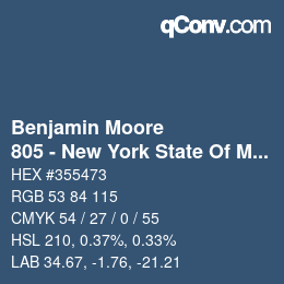 カラーコード: Benjamin Moore - 805 - New York State Of Mind | qconv.com