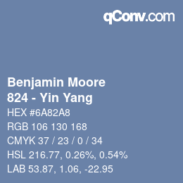 Color code: Benjamin Moore - 824 - Yin Yang | qconv.com