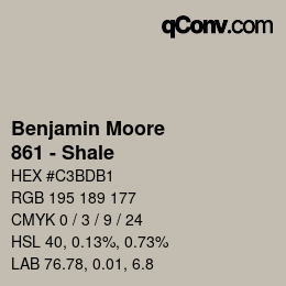 Code couleur: Benjamin Moore - 861 - Shale | qconv.com