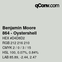 Color code: Benjamin Moore - 864 - Oystershell | qconv.com