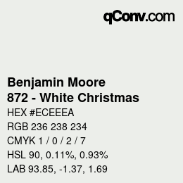 Farbcode: Benjamin Moore - 872 - White Christmas | qconv.com