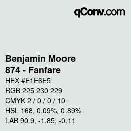 Farbcode: Benjamin Moore - 874 - Fanfare | qconv.com