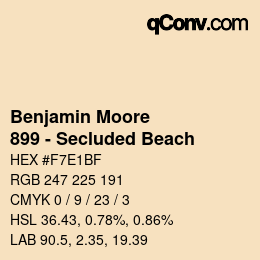 Code couleur: Benjamin Moore - 899 - Secluded Beach | qconv.com