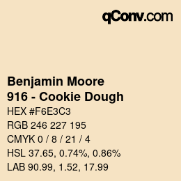 Color code: Benjamin Moore - 916 - Cookie Dough | qconv.com