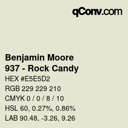 Code couleur: Benjamin Moore - 937 - Rock Candy | qconv.com