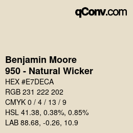 Farbcode: Benjamin Moore - 950 - Natural Wicker | qconv.com
