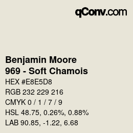 Farbcode: Benjamin Moore - 969 - Soft Chamois | qconv.com