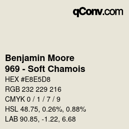 Color code: Benjamin Moore - 969 - Soft Chamois | qconv.com