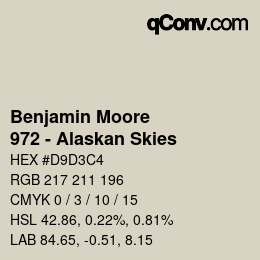 Color code: Benjamin Moore - 972 - Alaskan Skies | qconv.com