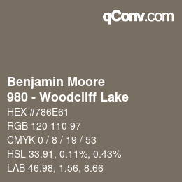 カラーコード: Benjamin Moore - 980 - Woodcliff Lake | qconv.com