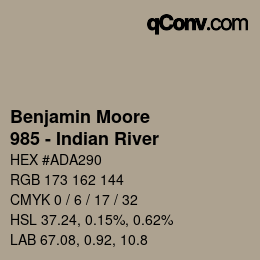 Código de color: Benjamin Moore - 985 - Indian River | qconv.com