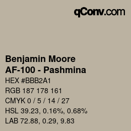 Farbcode: Benjamin Moore - AF-100 - Pashmina | qconv.com