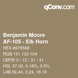 Color code: Benjamin Moore - AF-105 - Elk Horn | qconv.com