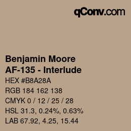 Code couleur: Benjamin Moore - AF-135 - Interlude | qconv.com