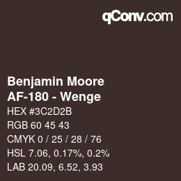 Farbcode: Benjamin Moore - AF-180 - Wenge | qconv.com