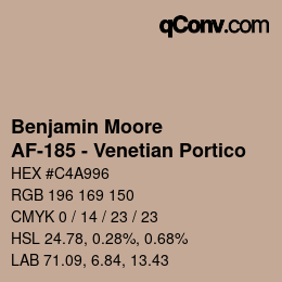 Código de color: Benjamin Moore - AF-185 - Venetian Portico | qconv.com