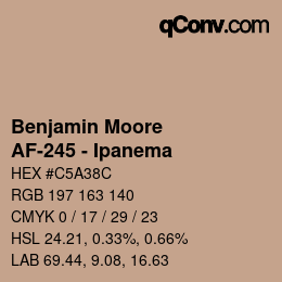 Código de color: Benjamin Moore - AF-245 - Ipanema | qconv.com