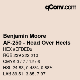 Código de color: Benjamin Moore - AF-250 - Head Over Heels | qconv.com
