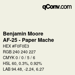 Farbcode: Benjamin Moore - AF-25 - Paper Mache | qconv.com