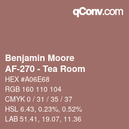 Code couleur: Benjamin Moore - AF-270 - Tea Room | qconv.com