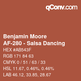 Color code: Benjamin Moore - AF-280 - Salsa Dancing | qconv.com