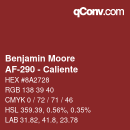 Farbcode: Benjamin Moore - AF-290 - Caliente | qconv.com