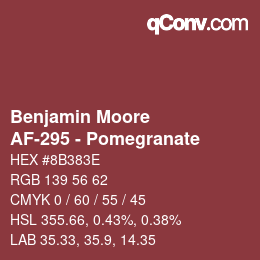 Código de color: Benjamin Moore - AF-295 - Pomegranate | qconv.com